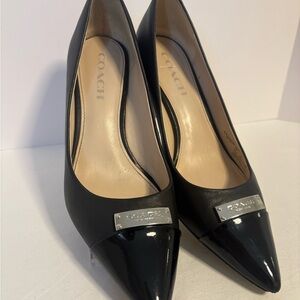 Coach Black Patent Leather Heels